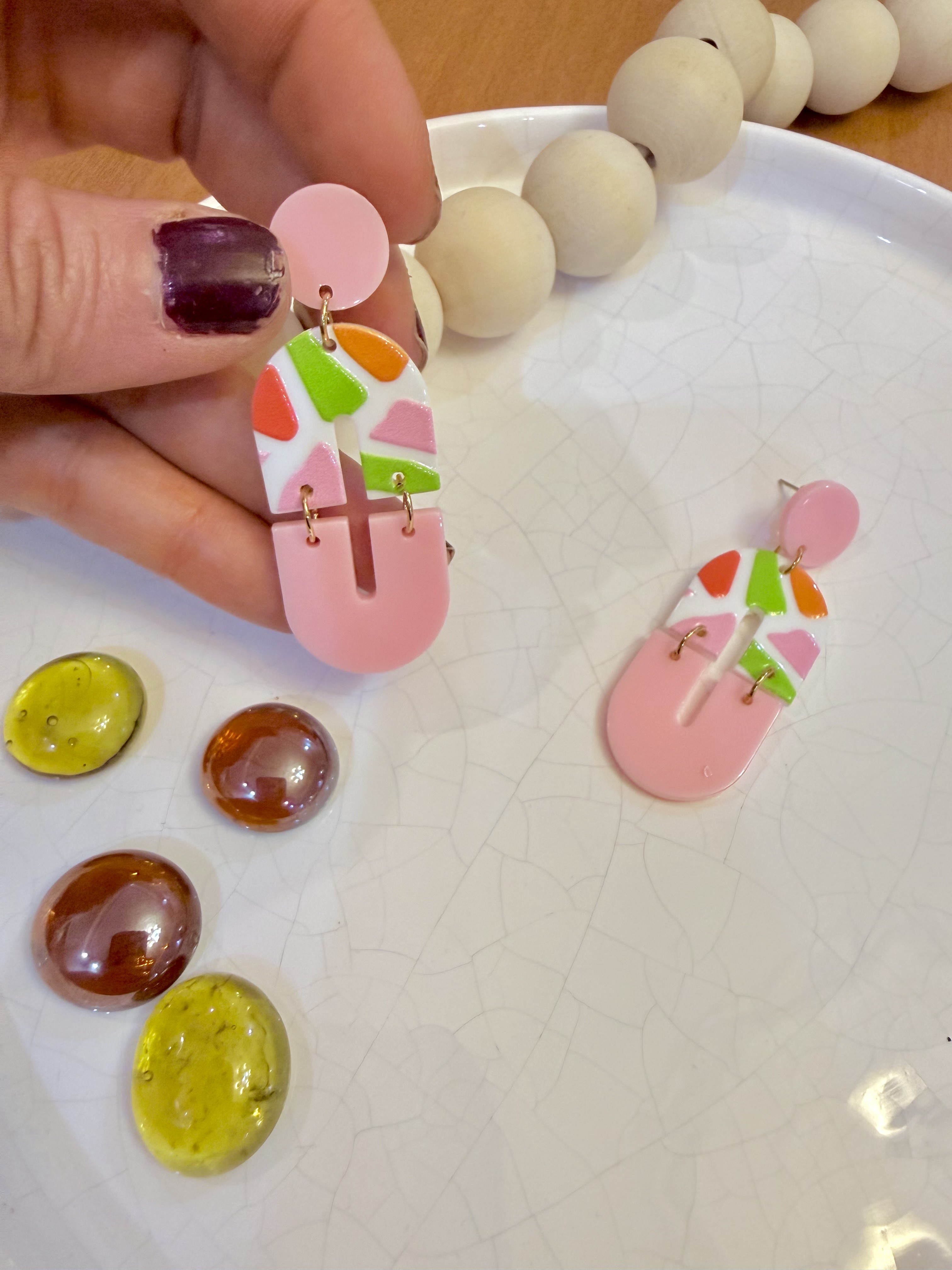 گوشواره طرح دار فانتزی دخترانه